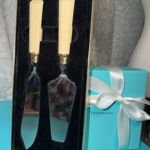 Mikasa Sweet Occasions 2 Piece Cake Knife And Server In Box Ivory Color Vintage